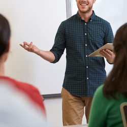 A man teaching