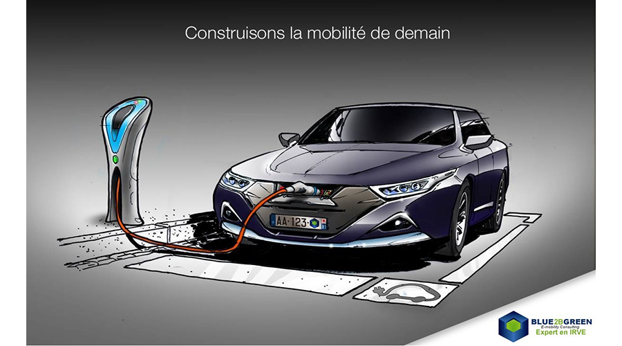 Voiture intelligente connectée à une borne de recharge
