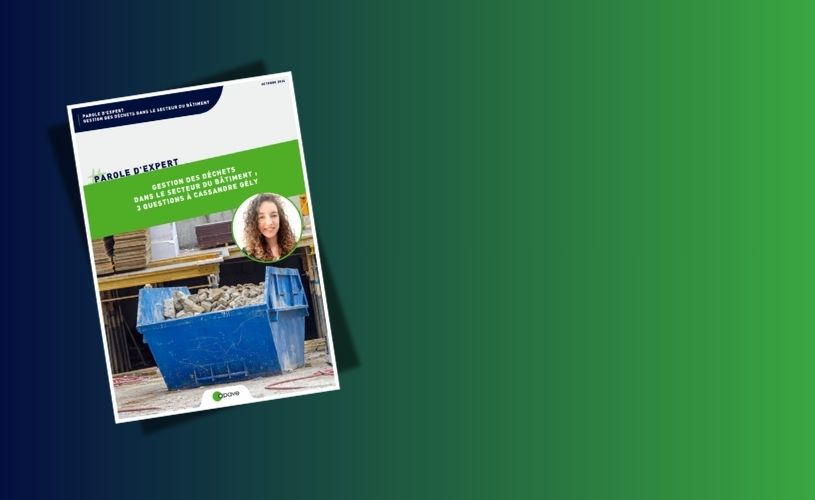 Visuel de la parole d'expert Apave sur la gestion des déchets dans le bâtiment