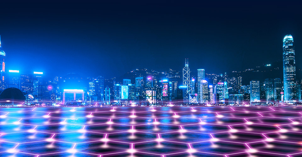 Réseau intelligent et connexion de la ville de Hong Kong