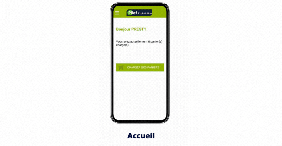 Visuel expliquant l'interface de l'application.