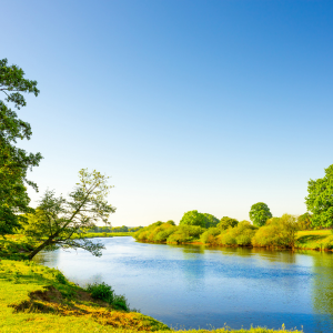 Un paysage avec une rivière