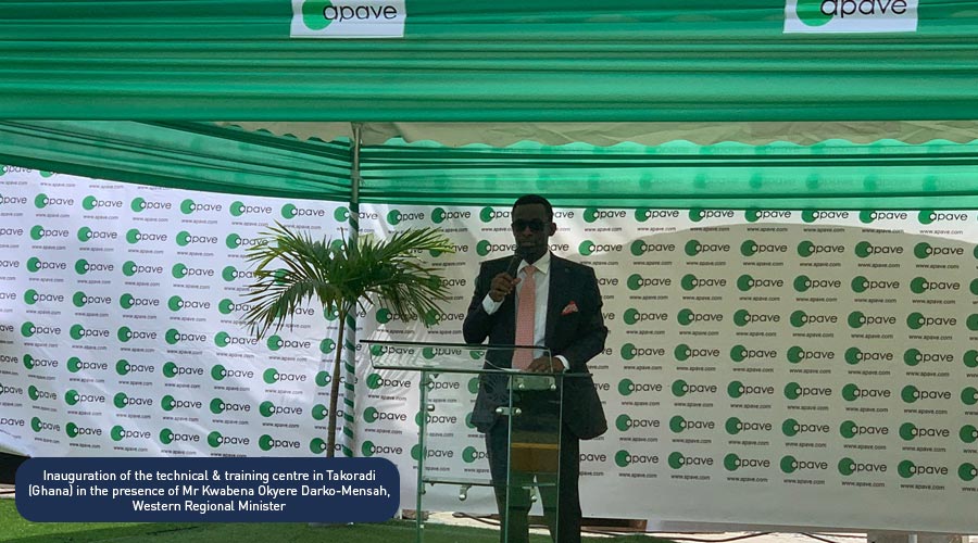 Inauguration of the technical & training centre in Takoradi (Ghana) in the presence of Mr Kwabena Okyere Darko-Mensah, Western Regional Minister