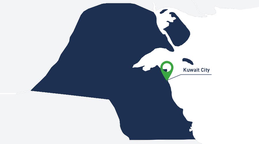 Map of Kuwait